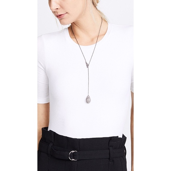 ALEXIS BITTAR • Crystal Teardrop Lariat Necklace - Picture 7 of 8